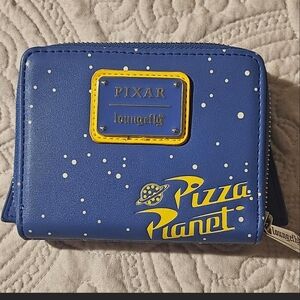 Pixar Loungefly Pizza Planet Blue Wallet